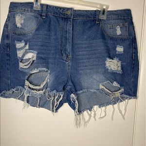SHEIN Plus Size Denim Shorts (0X)